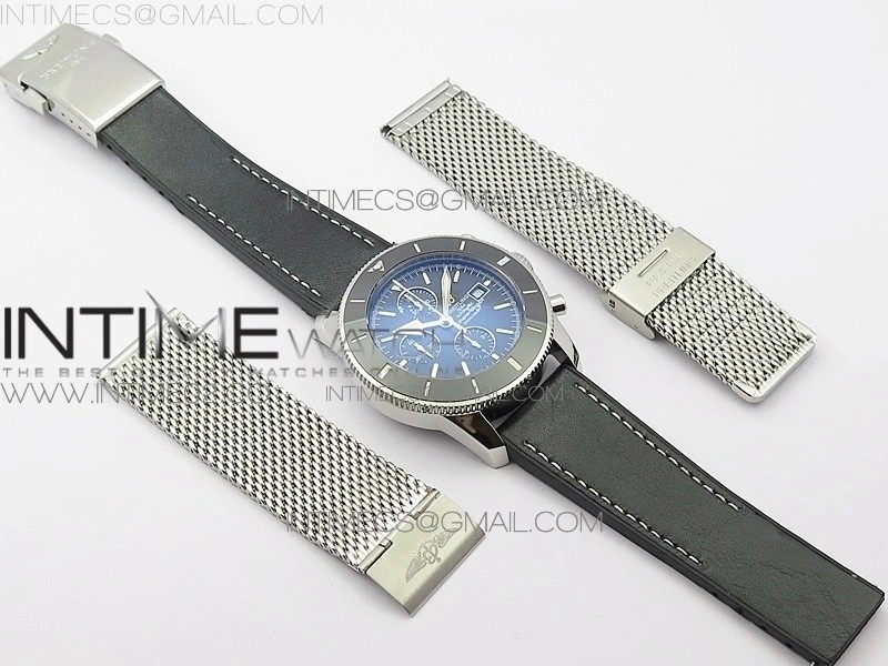 Super Ocean 1884 Heritage Black Ceramic Bezel SS Black Dial on A7750