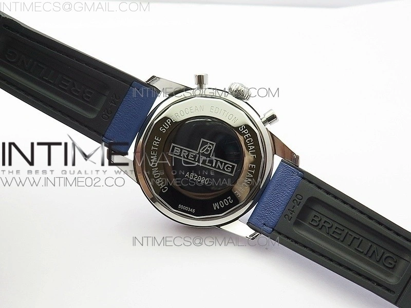 Super Ocean 1884 Heritage Blue Ceramic Bezel SS Blue Dial on A7750