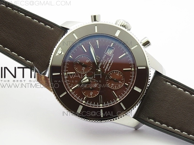 Super Ocean 1884 Heritage Brown Ceramic Bezel SS Brown Dial on A7750