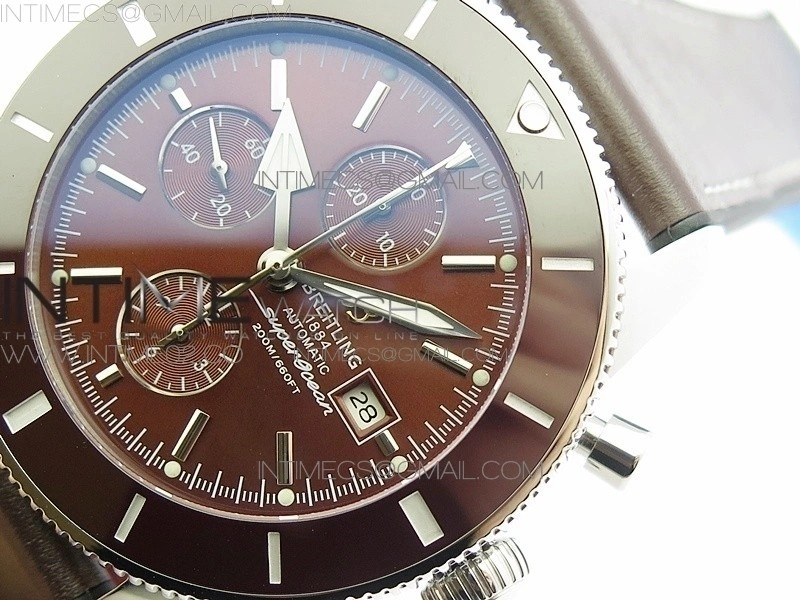 Super Ocean 1884 Heritage Brown Ceramic Bezel SS Brown Dial on A7750