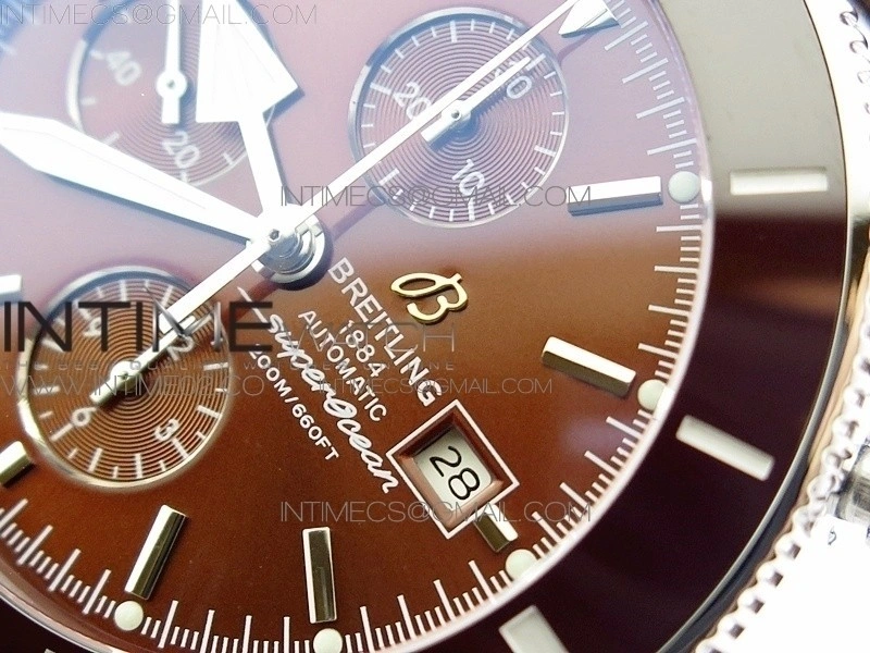 Super Ocean 1884 Heritage Brown Ceramic Bezel SS Brown Dial on A7750