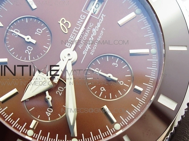 Super Ocean 1884 Heritage Brown Ceramic Bezel SS Brown Dial on A7750