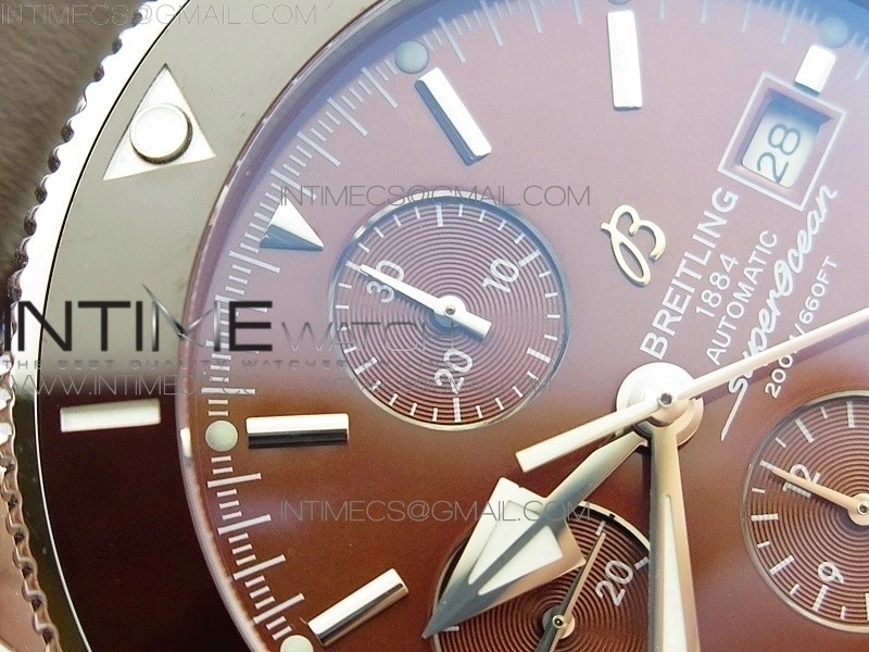 Super Ocean 1884 Heritage Brown Ceramic Bezel SS Brown Dial on A7750