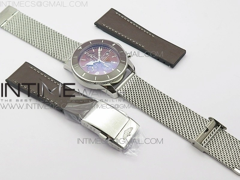 Super Ocean 1884 Heritage Brown Ceramic Bezel SS Brown Dial on A7750