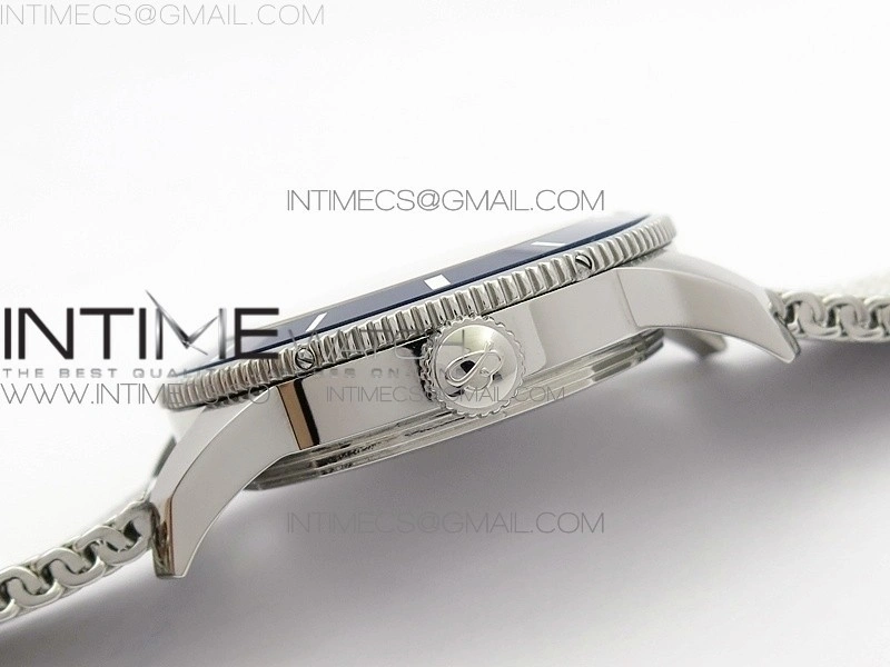 Super Ocean Heritage Blue Ceramic Bezel SS Blue Dial on SS Bracelet A2824