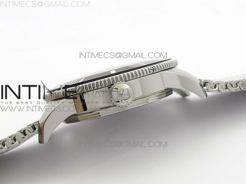 Super Ocean Heritage Gray Ceramic Bezel SS Gray Dial on SS Bracelet A2824