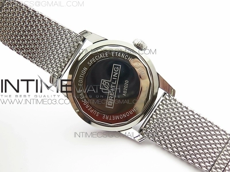 Super Ocean Heritage Gray Ceramic Bezel SS Gray Dial on SS Bracelet A2824