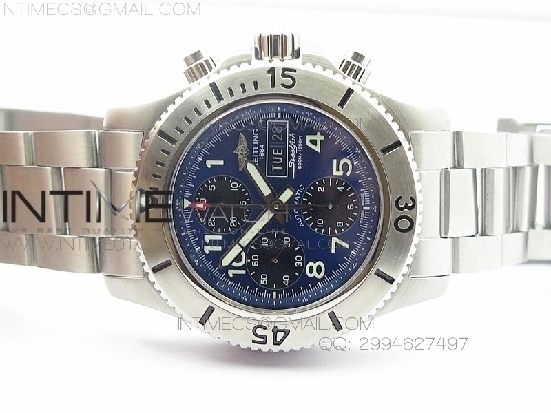 Super Ocean Steelfish SS Blue Dial on SS Bracelet A7750
