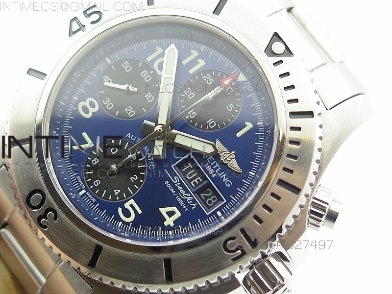Super Ocean Steelfish SS Blue Dial on SS Bracelet A7750