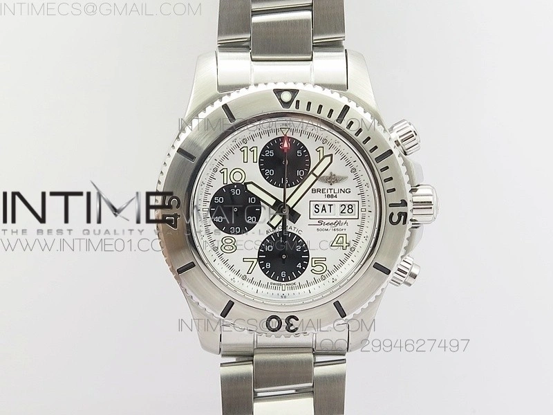 Super Ocean Steelfish SS White Dial on SS Bracelet A7750