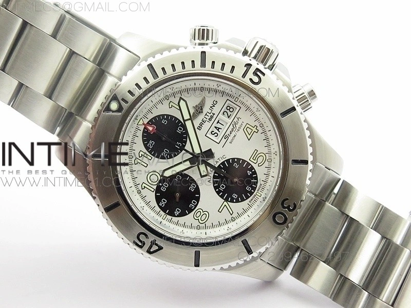 Super Ocean Steelfish SS White Dial on SS Bracelet A7750
