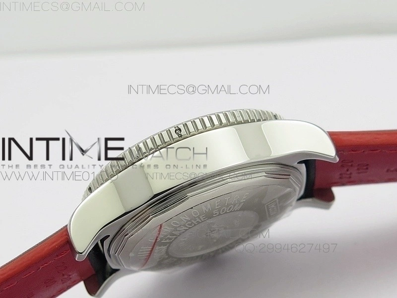 SuperOcan SteelFish SS Black Dial on Black Leather Strap A7750
