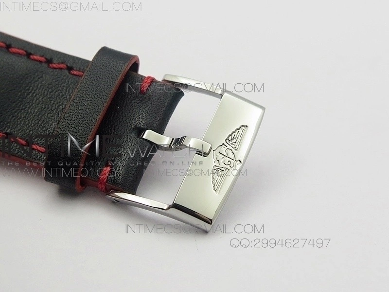 SuperOcan SteelFish SS Black Dial on Black Leather Strap A7750