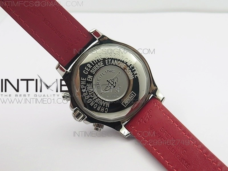 SuperOcan SteelFish SS Black Dial on Black Leather Strap A7750