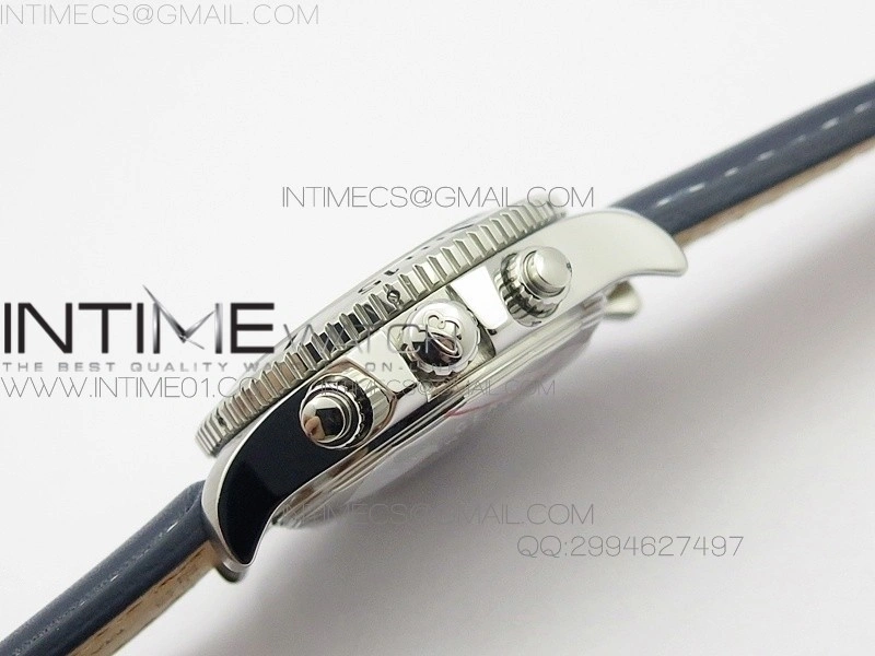 SuperOcan SteelFish SS Blue Dial on Blue Leather Strap A7750