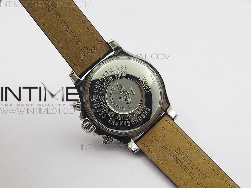SuperOcan SteelFish SS Blue Dial on Blue Leather Strap A7750