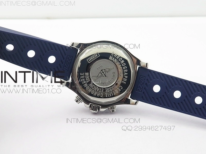 SuperOcan SteelFish SS Blue Dial on Blue Rubber Strap A7750