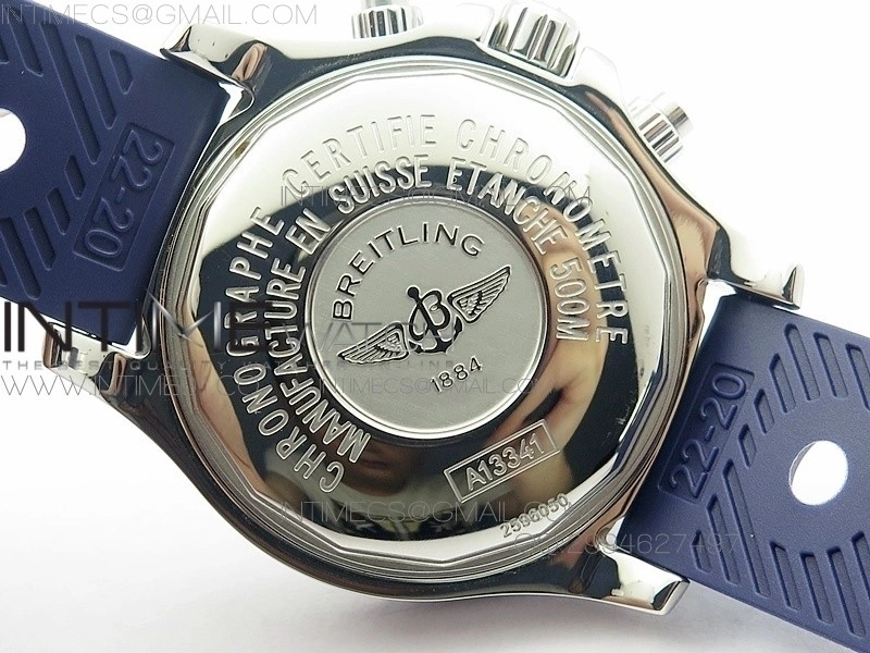 SuperOcan SteelFish SS Blue Dial on Blue Rubber Strap A7750