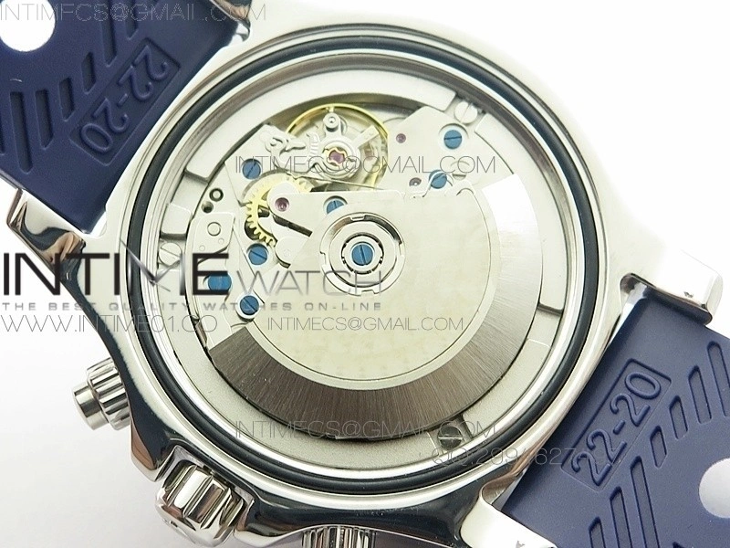 SuperOcan SteelFish SS Blue Dial on Blue Rubber Strap A7750
