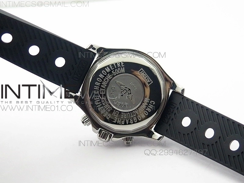 SuperOcan SteelFish SS White Dial on Black Rubber Strap A7750