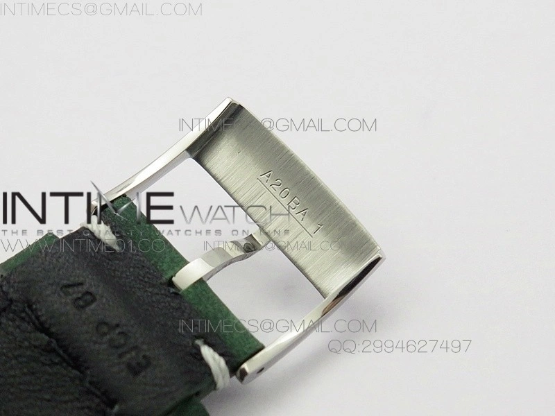 SuperOcan SteelFish SS White Dial on Green Leather Strap A7750