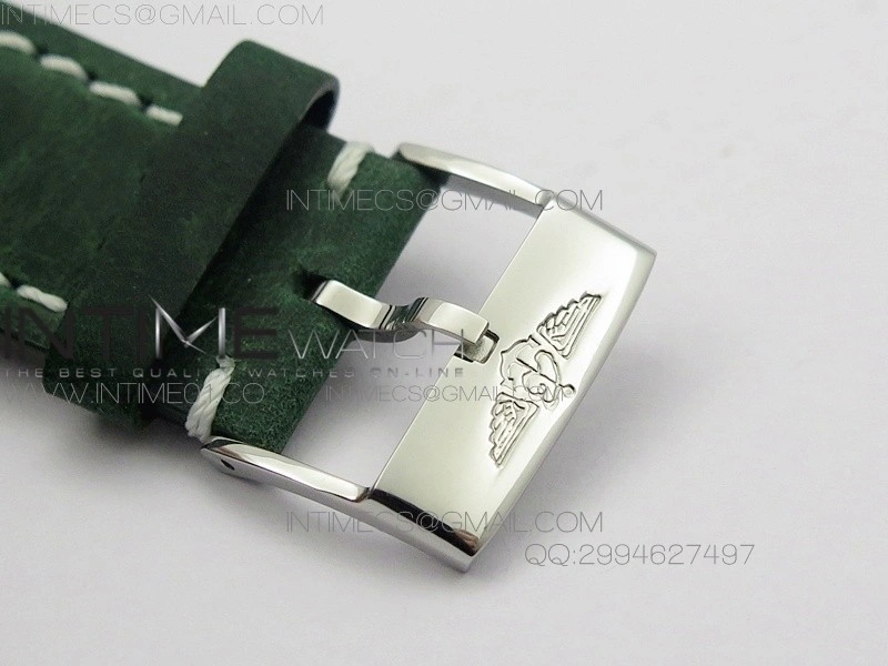 SuperOcan SteelFish SS White Dial on Green Leather Strap A7750