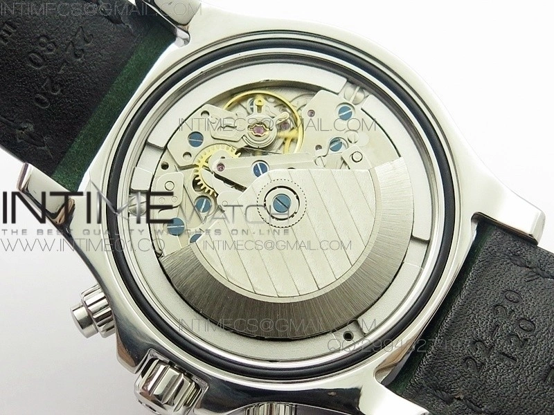 SuperOcan SteelFish SS White Dial on Green Leather Strap A7750