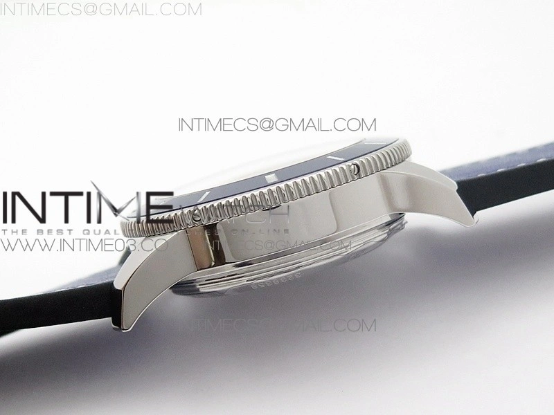 SuperOcean 46mm Blue Ceramic Bezel Blue Dial on Gummy strap   Bracelet A7750