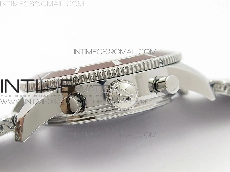 SuperOcean A13312 46mm Brown Bezel Brown Dial on SS Bracelet A7750
