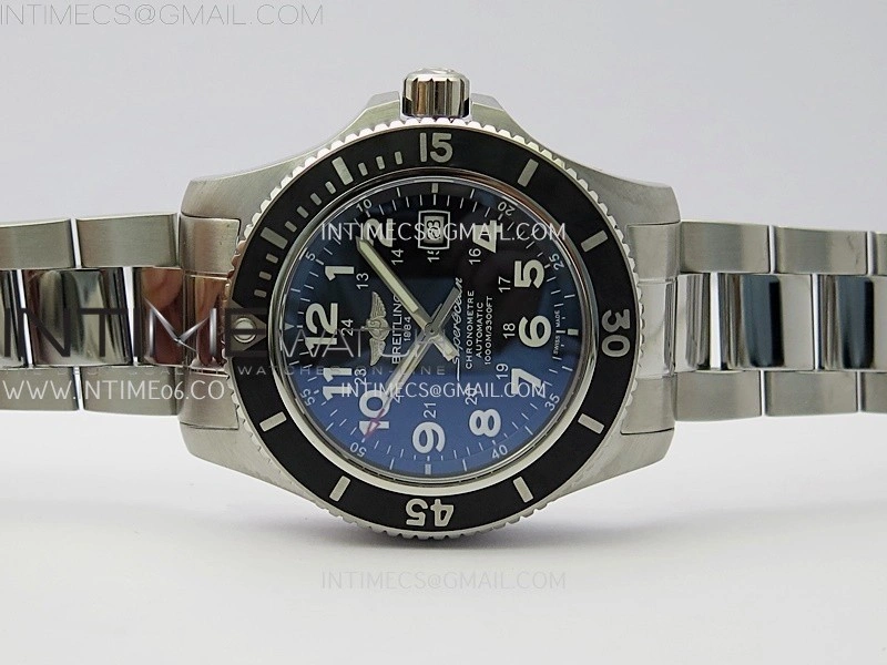 SuperOcean II 44mm TF 1:1 Best Edition Black Dial on SS Bracelet A2824