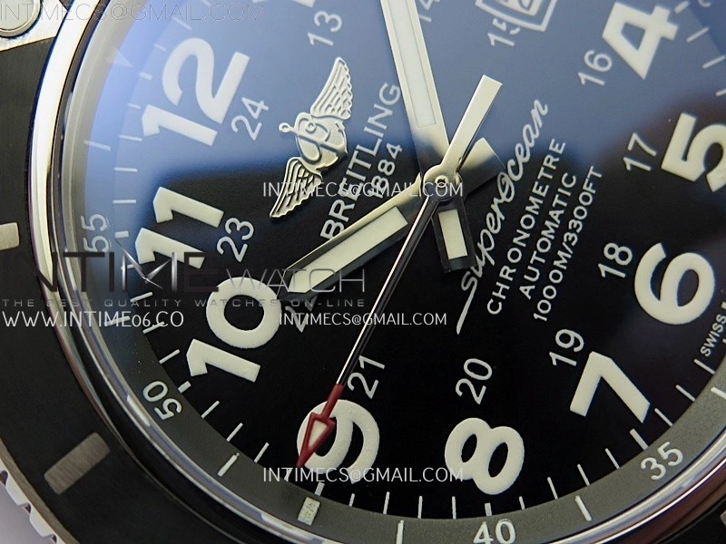 SuperOcean II 44mm TF 1:1 Best Edition Black Dial on SS Bracelet A2824