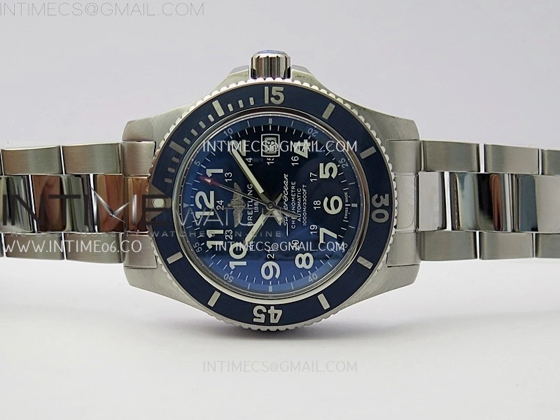 SuperOcean II 44mm TF 1:1 Best Edition Blue Dial on SS Bracelet A2824