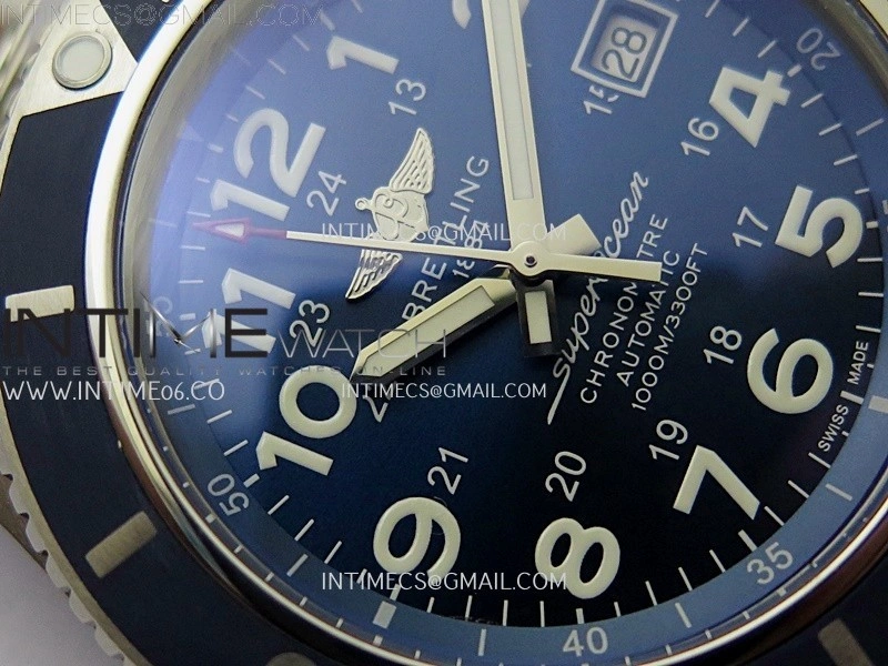 SuperOcean II 44mm TF 1:1 Best Edition Blue Dial on SS Bracelet A2824