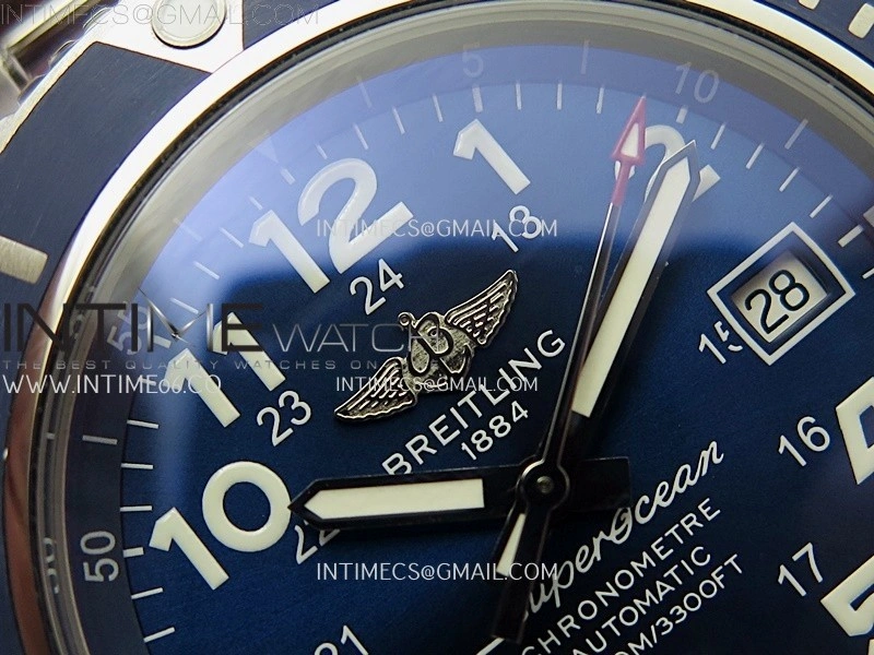 SuperOcean II 44mm TF 1:1 Best Edition Blue Dial on SS Bracelet A2824