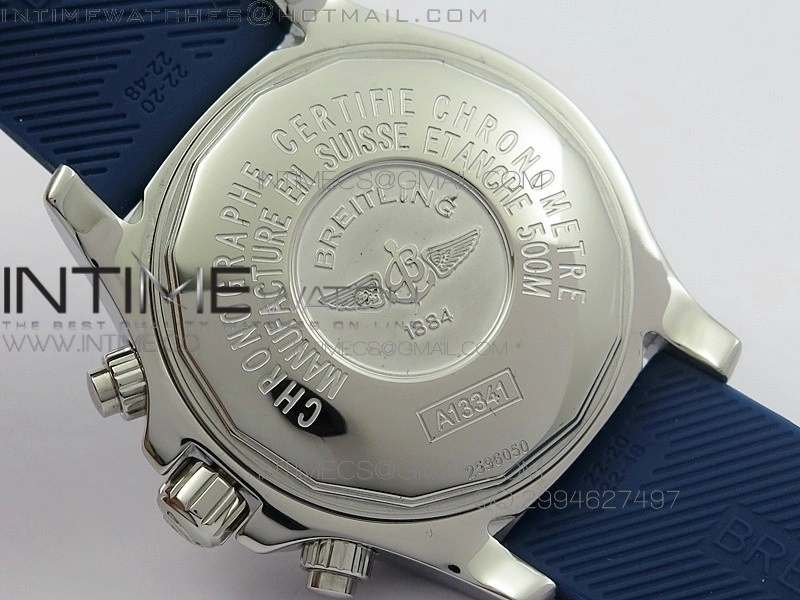 SuperOcean Racer 44mm Blue Dial on Blue rubber strap A7750