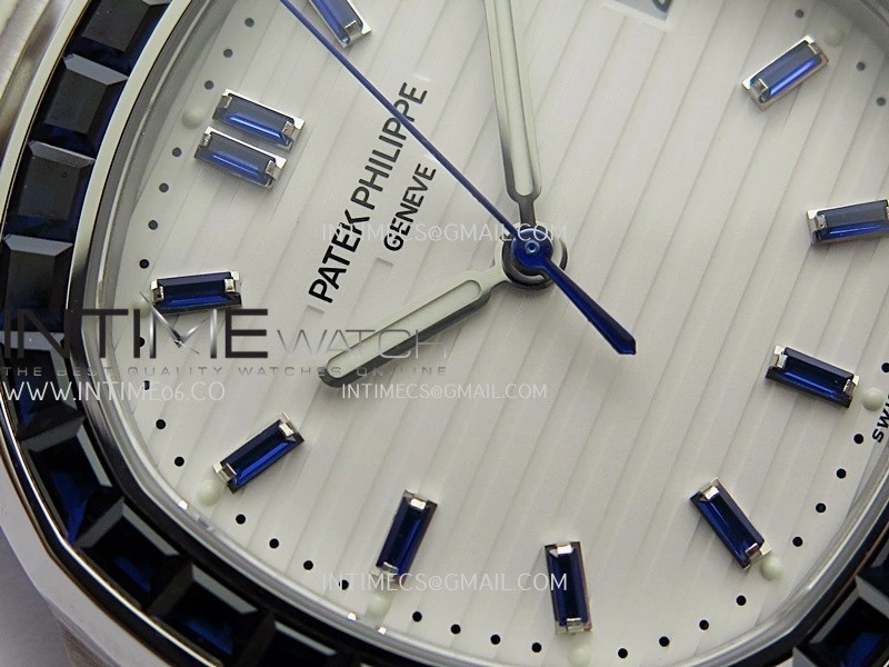 Nautilus 5711 1A Blue T Diamond SS GRF 1:1 Best Edition White Textured Dial On SS Bracelet Asian 26-330