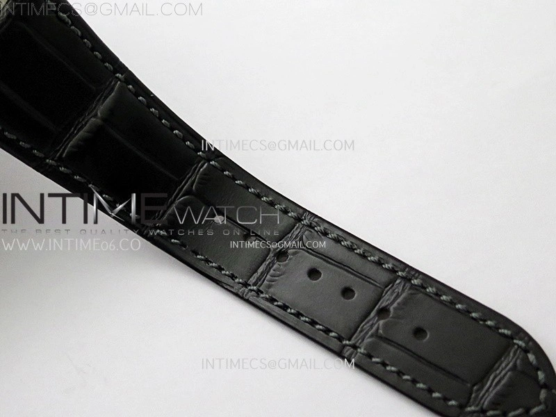 Nautilus 5722G SS T Diamonds PPF 1:1 Best Edition Blue Dial on Black Leather Strap A240 Super Clone
