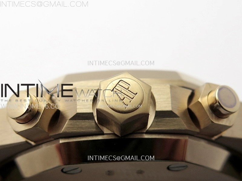 Royal Oak Chrono 26331ST RG IPF 1:1 Best Edition Blue Dial rose gold subdial on Blue Leather Strap A7750