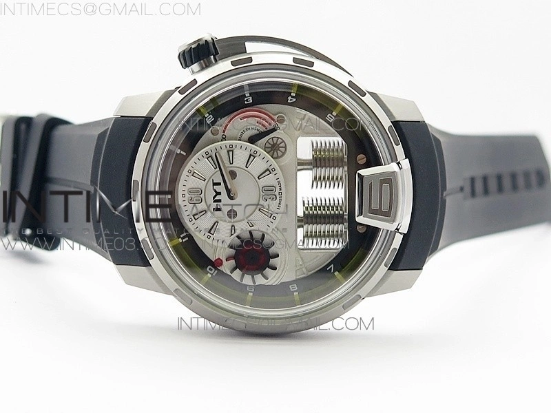 HYT SS CYF white dial black Crown On Black Rubber Strap Asian movement HTY Cal.101