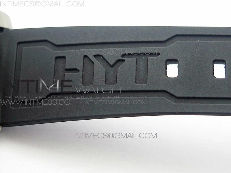 HYT SS CYF white dial black Crown On Black Rubber Strap Asian movement HTY Cal.101