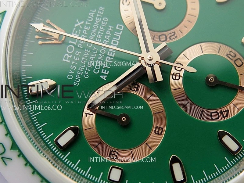 Daytona AET Solid White Ceramic Case and Bracelet N6F 1:1 Best Edition Green Dial On DD4801