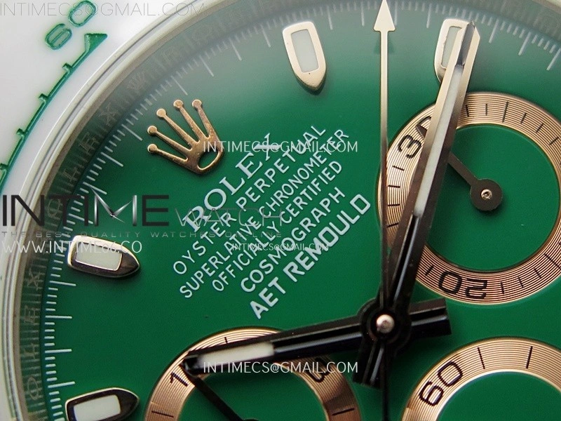 Daytona AET Solid White Ceramic Case and Bracelet N6F 1:1 Best Edition Green Dial On DD4801