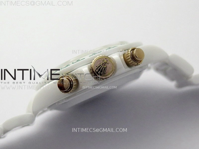 Daytona AET Solid White Ceramic Case and Bracelet N6F 1:1 Best Edition Green Dial On DD4801