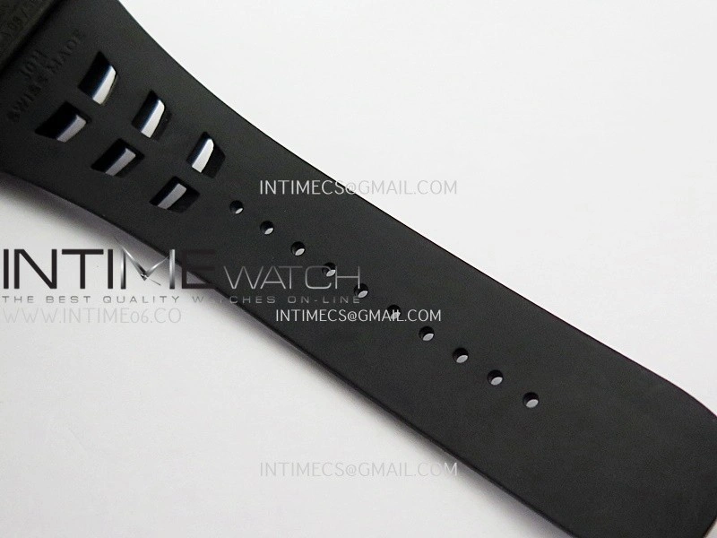 RM055 RG Inner Bezel Black Crown NTPT ZF 1:1 Best Edition Skeleton Dial On Black Shark Rubber Strap RMUL2 Super Clone