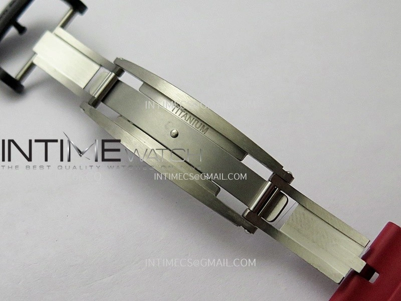 RM035-02 Real Red NTPT ZF 1:1 Best Edition Skeleton Dial On Red Rubber Strap Real Super Clone RMAL1 V7