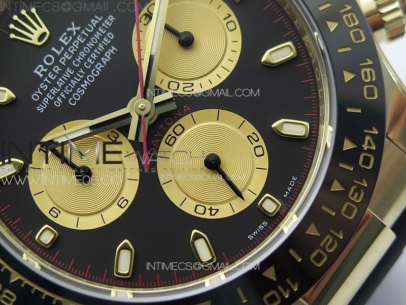 Daytona 116518 BTF 1:1 Best Edition Paul Newman Black YG Dial on Oysterflex Rubber Strap SA4130 V2