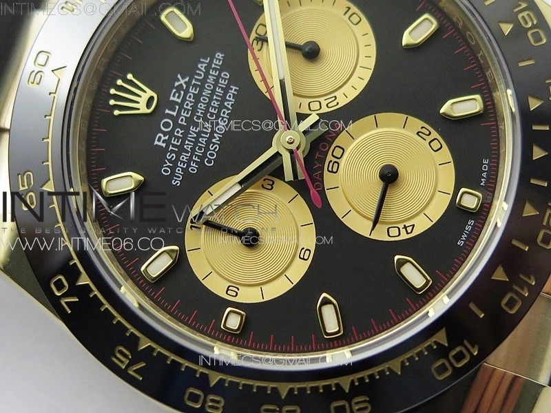 Daytona 116518 BTF 1:1 Best Edition Paul Newman Black YG Dial on Oysterflex Rubber Strap SA4130 V2