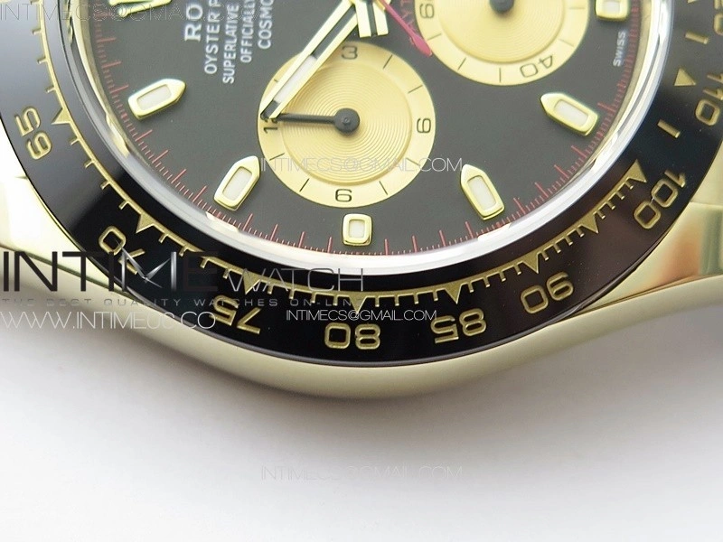 Daytona 116518 BTF 1:1 Best Edition Paul Newman Black YG Dial on Oysterflex Rubber Strap SA4130 V2