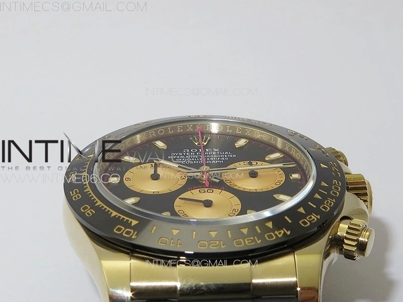 Daytona 116518 BTF 1:1 Best Edition Paul Newman Black YG Dial on Oysterflex Rubber Strap SA4130 V2