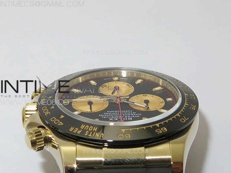 Daytona 116518 BTF 1:1 Best Edition Paul Newman Black YG Dial on Oysterflex Rubber Strap SA4130 V2